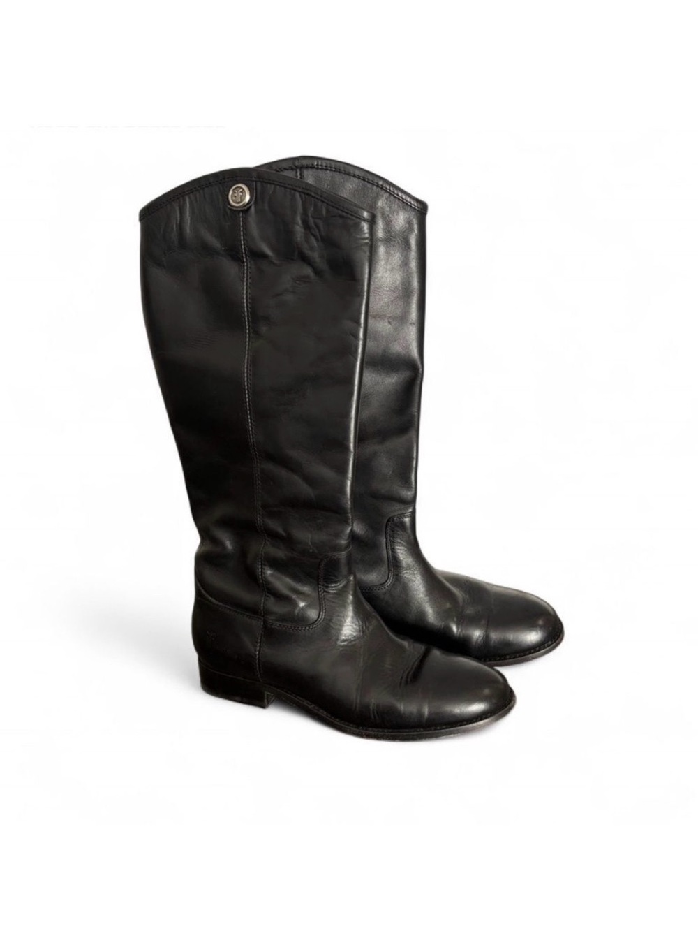 Frye Melissa Button 2 Tall Boots Black Leather 7.5